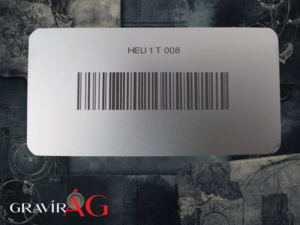 Aluminium adattábla - vonalkód