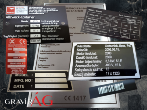 Alumínium adattáblák